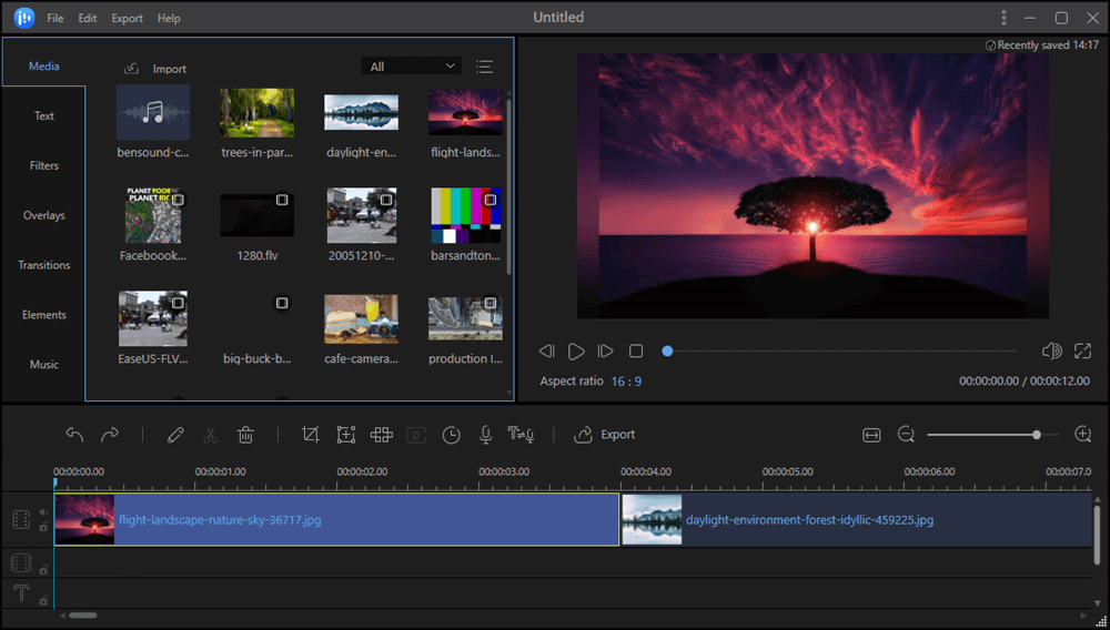 Add images to EaseUS Video Editor