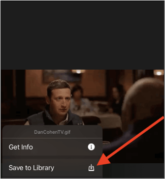 save to library on iphone