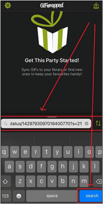 search button of gifwrapped